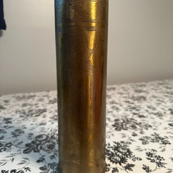 WWI Verdun Artillery Shell Trench Art Flowers Floral Bras 1916 - Picture 4 of 12